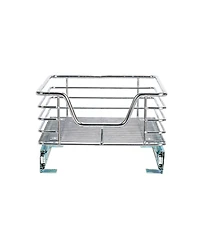 Household Essentials Glidez 11.5" W Steel Pull-Out Storage Organizer, 1-Tier Design, Chrome