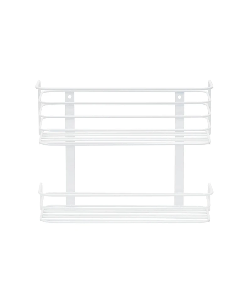Household Essentials 2 Tier Door Mount Cabinet Organizer, White