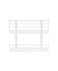 Household Essentials 2 Tier Door Mount Cabinet Organizer, White