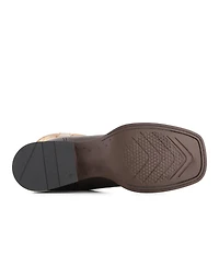 Forastero Women's Real Leather Square Toe Cowgirl Boots