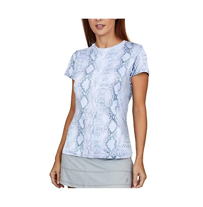 Sofibella Uv Feather Womens Tennis Short Sleeve Shirt