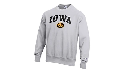 Champion Men's Gray Iowa Hawkeyes Retro Rhombus Reverse Weave Fleece Sweatshirt