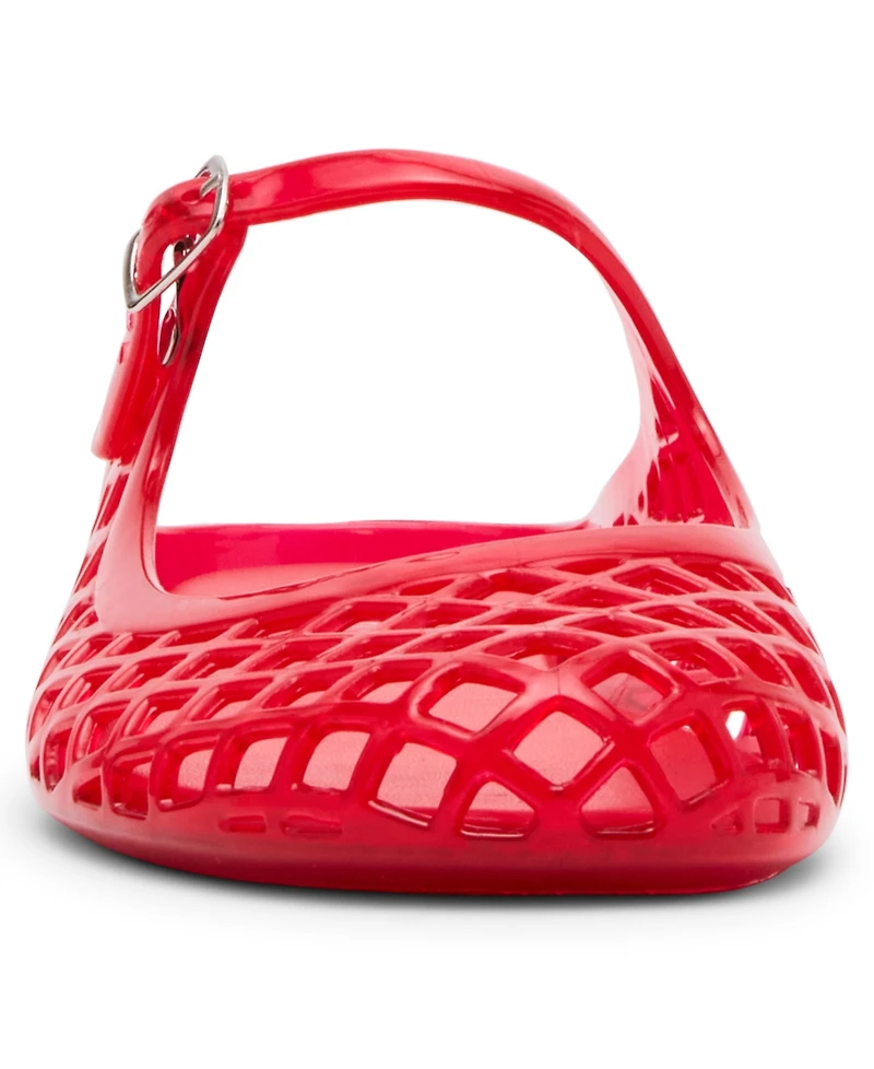 Madden Girl Women's Safron Caged Jelly Mary-Jane Slip-On Flats