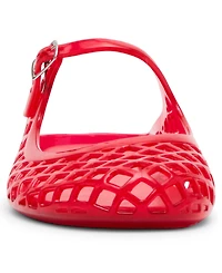 Madden Girl Women's Safron Caged Jelly Mary-Jane Slip-On Flats