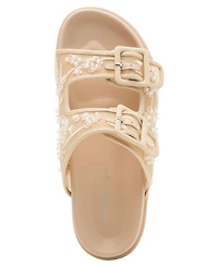 Madden Girl Women's Petunia Floral Mesh Footbed Round Toe Sandals