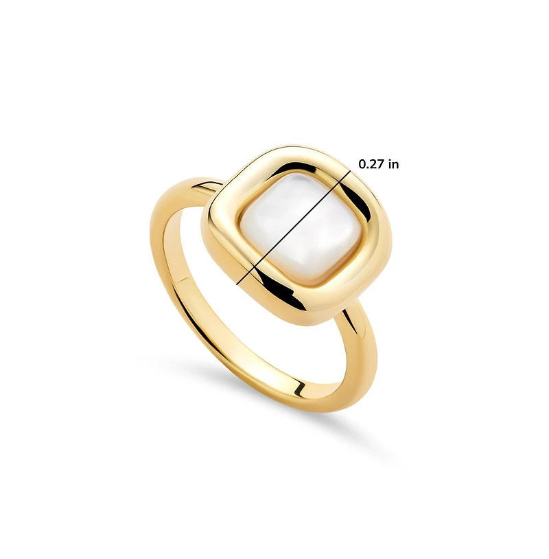Ana Luisa Statement Ring - Clara Mother of pearl