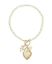 Patricia Nash Rose Garden Collection Large Heart Locket Necklace