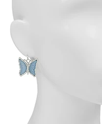 Patricia Nash Blue Butterfly Collection Carved Butterfly Drop Earrings