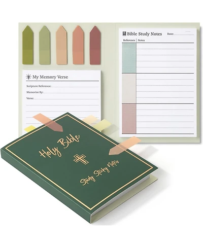 Mr. Pen Holy Bible Study Sticky Notes, 225 Pcs, Vintage Colors,