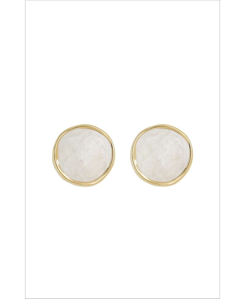 Retro Chic Enamel Ripple Earrings