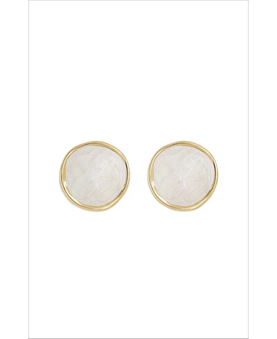 Retro Chic Enamel Ripple Earrings