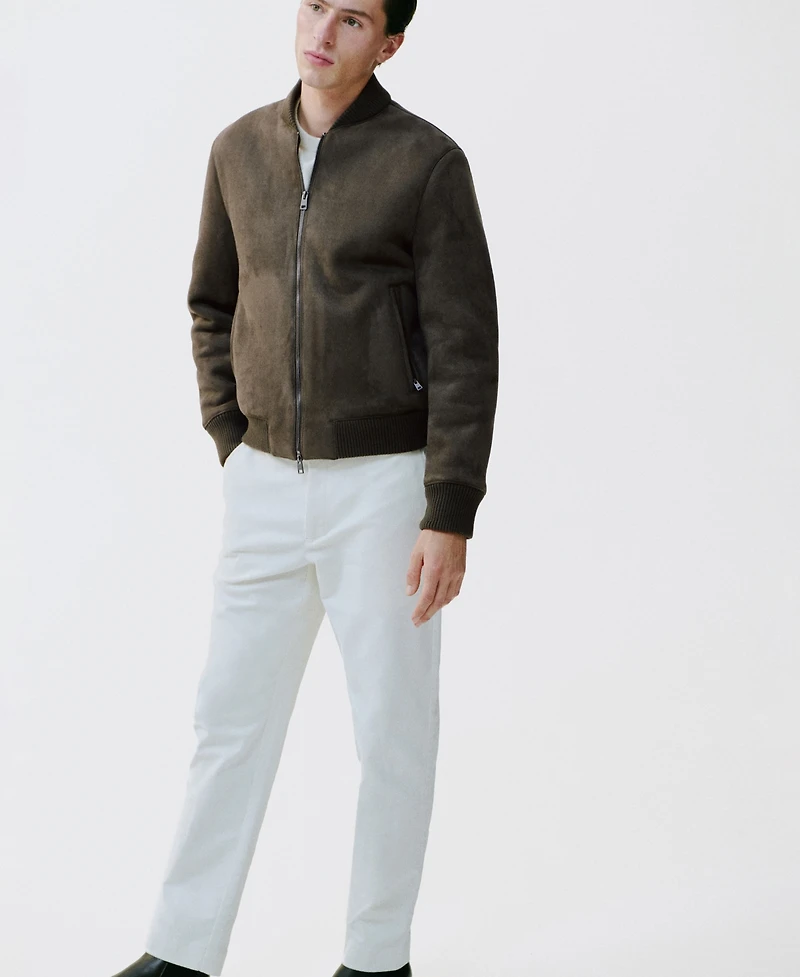 Mango Men's Suede-Effect Bomber Jacket