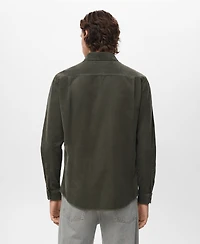 Mango Men's Classic-Fit Micro-Corduroy Shirt