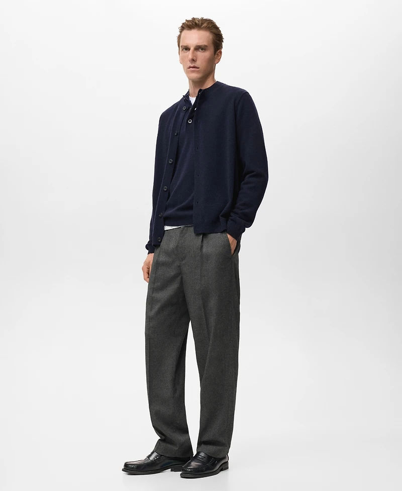 Mango Men's Extra-Fine Wool Buttons Cardigan