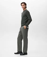 Mango Men's Knitted Ribbed Sweater