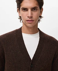 Mango Men's Knitted Wool Blend Cardigan