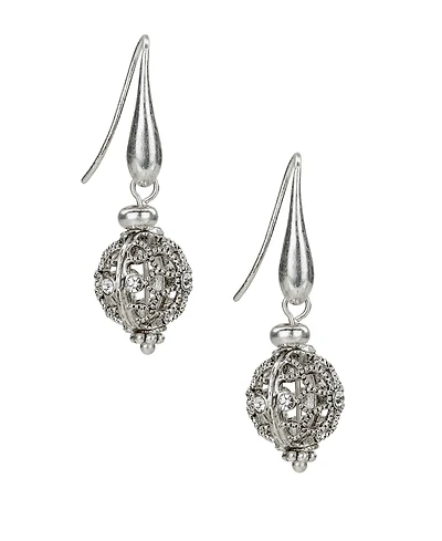 Patricia Nash Silver Plated Bead Drop Earrings