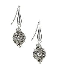 Patricia Nash Silver Plated Bead Drop Earrings