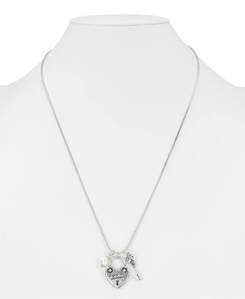 Patricia Nash Adjustable Lock and Key Charm Necklace