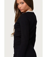 Edikted Women's Sansa Lacey Knit Cardigan