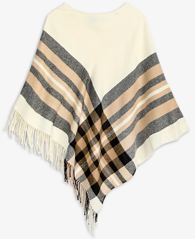 Fraas Women's Boucle Fringe-Trim Poncho