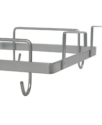 Household Essentials Metal Over the Door Trash Bag Holder, Silver