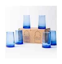 Verve Culture Blue Cone Glass Large - Set of 6
