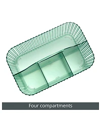 mDesign Plastic Shower Caddy Storage Organizer Basket with Handle