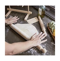 Verve Culture Beechwood Long Rolling Pin & Pasta Scraper