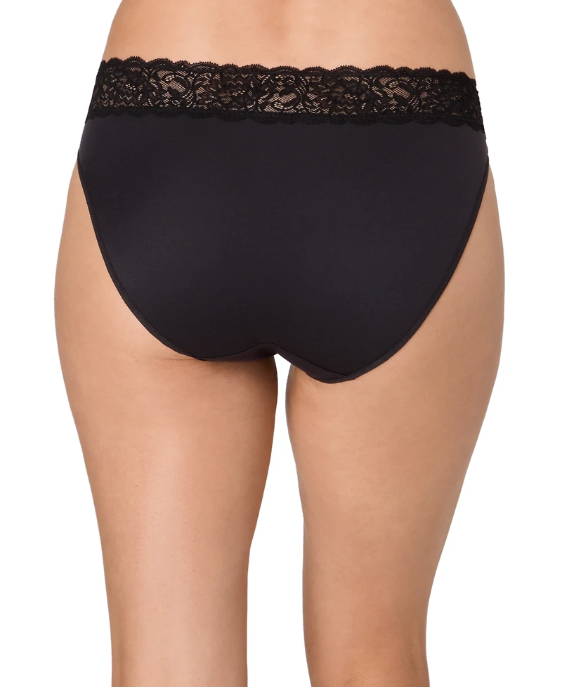 Maidenform Women's Everyday Pretty Lace Hi Cut Brief Panty