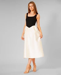 julia jordan Women's Sleeveless Square Neck Dress