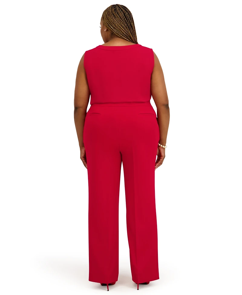 Kasper Women's Crewneck Sleeveless Top, Regular and Plus