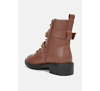 billy metal chain embellished biker boots