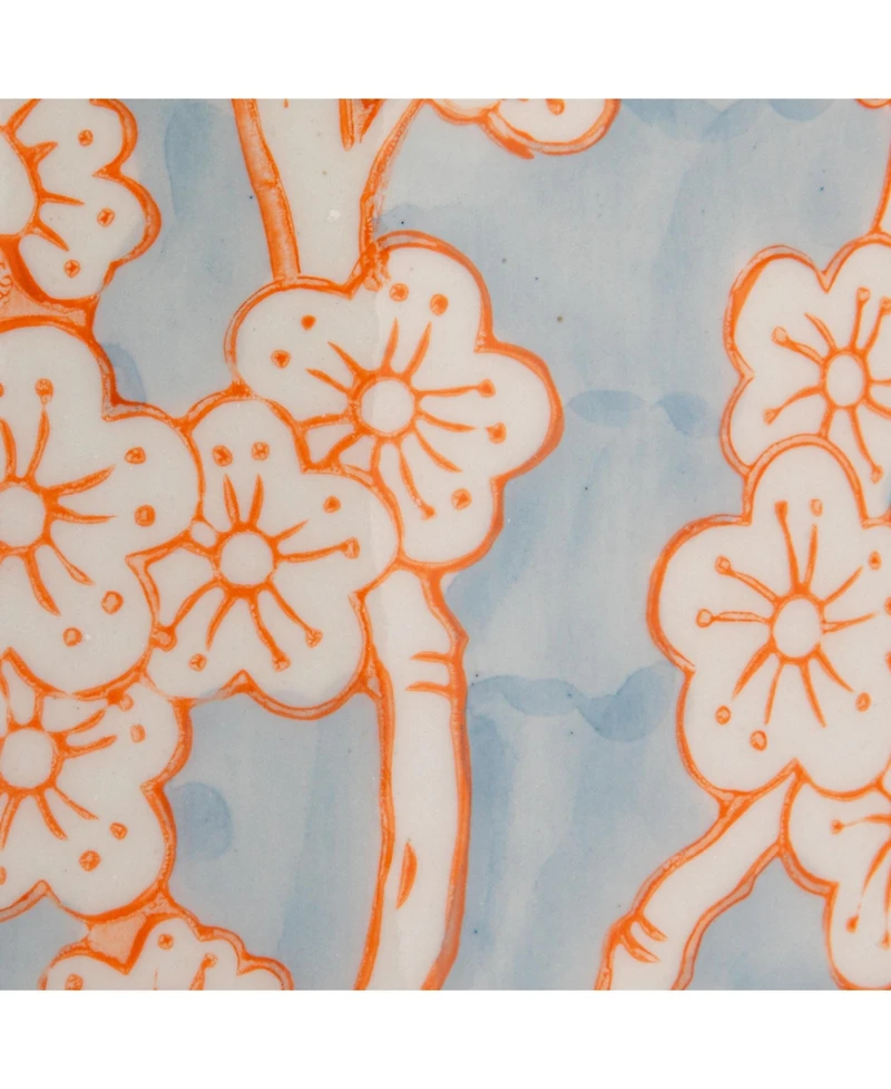 Storied Home Blue Ceramic Umbrella Stand