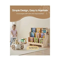 Slickblue 3-Tier Montessori Toddler Bookcase with Front-Facing Shelves