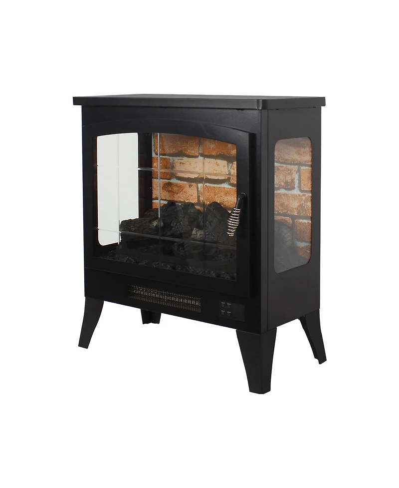 Flynama 21 inchThree-sided Freestanding Electric Fireplace Stove heater with 3D Flame effect with remote control