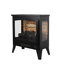 Flynama 21 inchThree-sided Freestanding Electric Fireplace Stove heater with 3D Flame effect with remote control