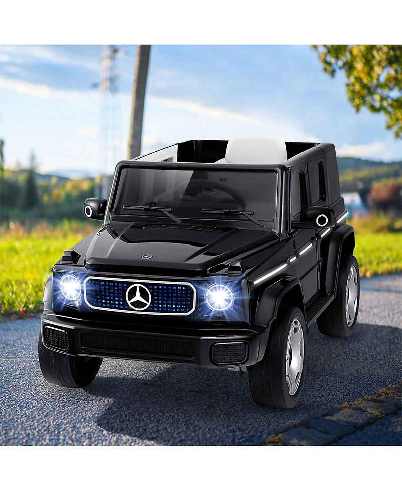 Sugift 12V Licensed Mercedes-Benz Eqg Kids Ride On Car with Remote Control-Black