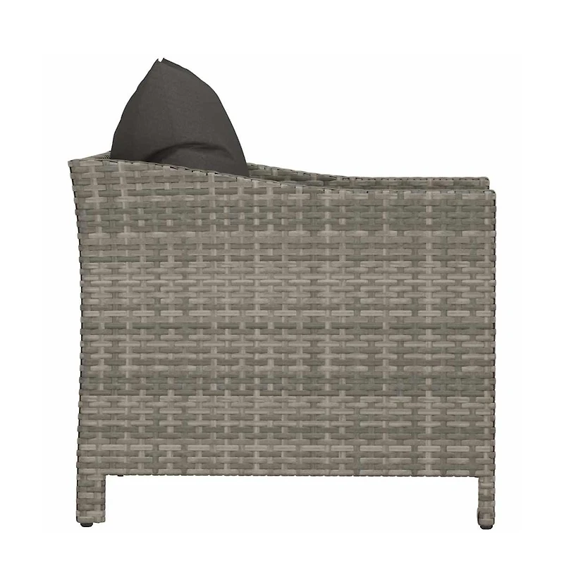 vidaXL Garden Set of 1 Armchair Poly rattan Medium Lightweight