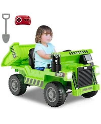 Sugift Kids Ride on Dump Truck 12V Ride on Car with Electric Dump Bed