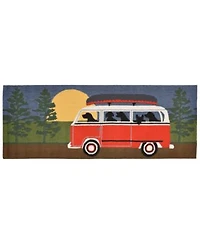 Liora Manne Front Porch Indoor Outdoor Camping Trip Red Area Rug