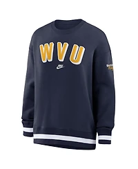 Women's Navy West Virginia Mountaineers Oversized Legacy Phoenix Sweatshirt