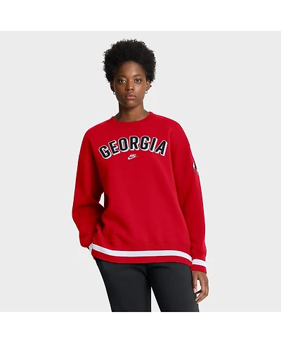 Women's Red Georgia Bulldogs Oversized Legacy Phoenix Sweatshirt