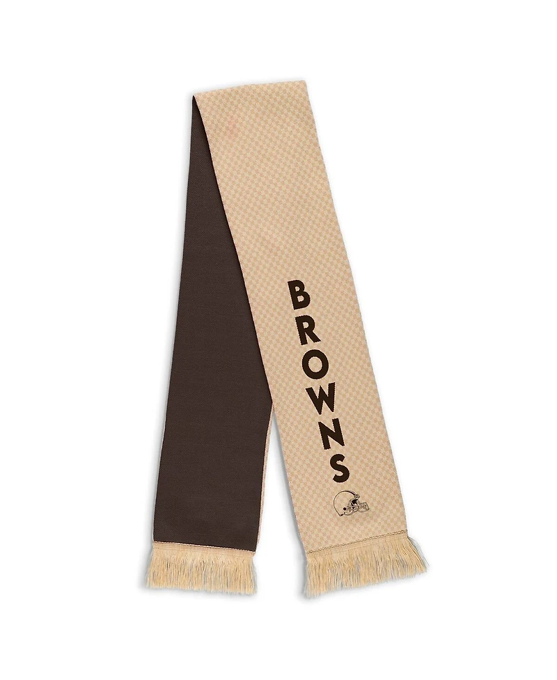 Wear by Erin Andrews Women's Cleveland Browns Tonal Microcheck Scarf Glove Set