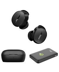 Bose QuietComfort Wireless Noise Cancelling Earbuds,Bundle with 10000mAh 38.5Wh Qi Portable Power Bank