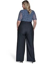 Calvin Klein Plus Wide-Leg Mid Rise Pants