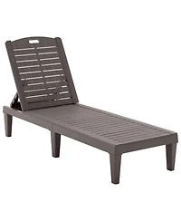 Streamdale Resin Outdoor Chaise Lounge Set - Dark Brown