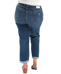 Slink Jeans Women's Denim Mid rise boyfriend rolled Kennedi