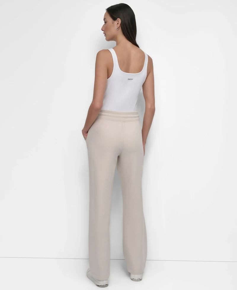 Dkny Sport Women's Tonal Logo Patch Relaxed Fit Track Pants