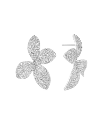 By Adina Eden Pave Fancy On The Ear Stud Earring